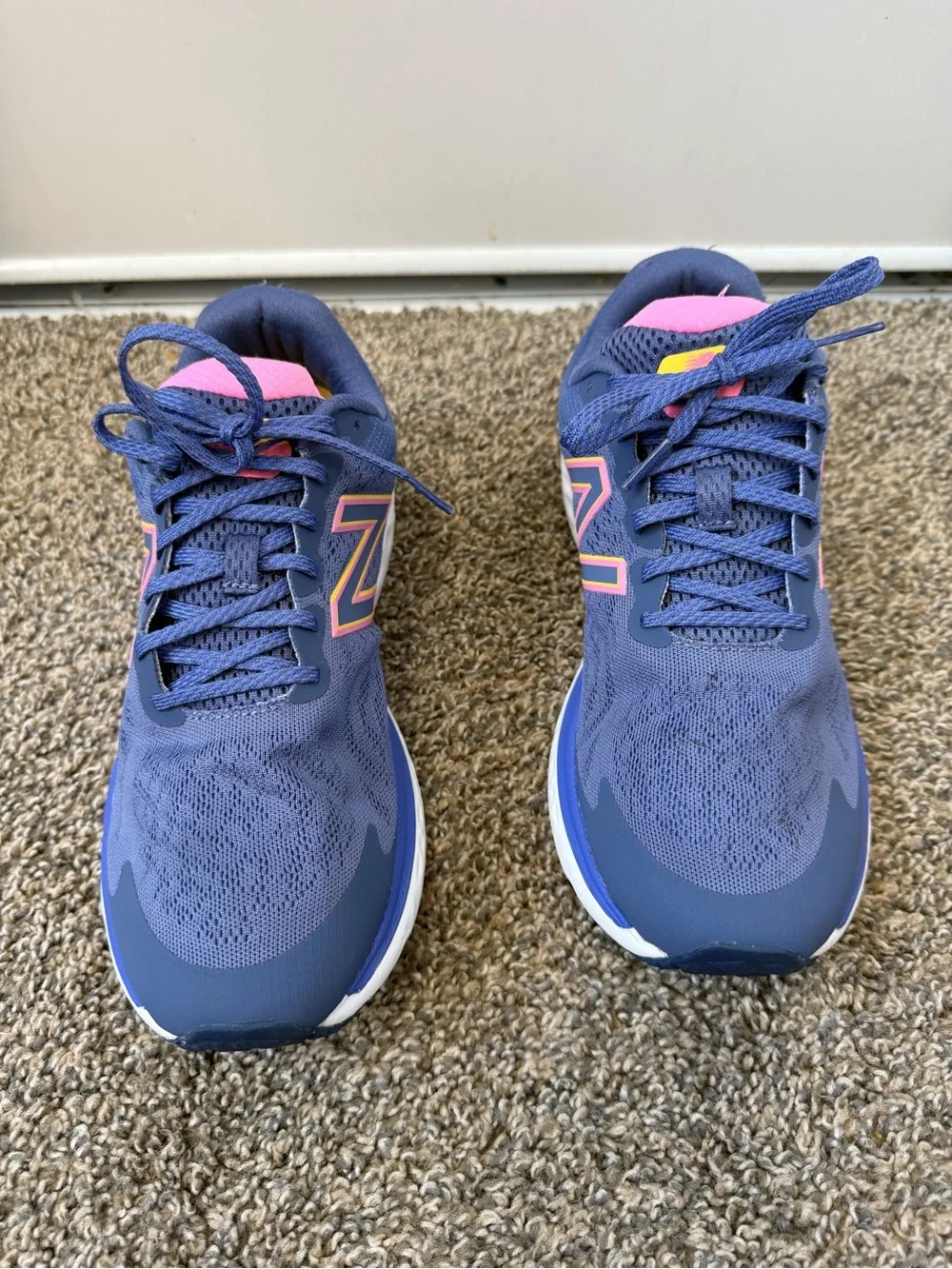 New Balance Women's Navy with Pink Accent Running Shoes
